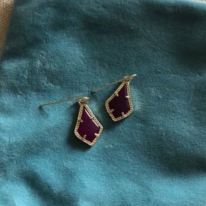 Pretty little fuschia and gold Earrings